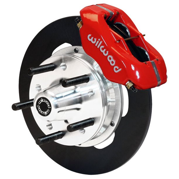 NEW WILWOOD FRONT DRAG RACING DISC BRAKE KIT, 10.75" ROTORS, BLACK DYNALITE CALIPERS, 19821992