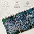 thumbnail image 6 of Elephant Stock Sacred Mandala Symbol Wall Art - Horizontal Multi Panel Canvas - Living Room Wall Decor - Decor Elements Multi Panel - Teal And Purple Decor - 56" x 27", 6 of 8