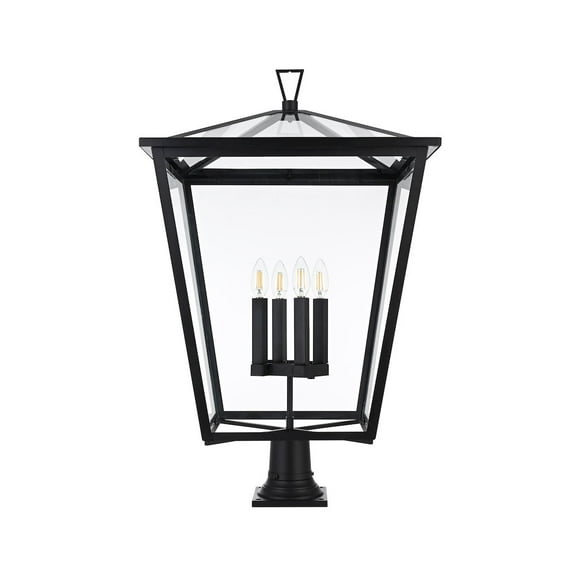 Elegant Lighting Oxford 7 inch Outdoor Pendant in Black