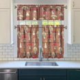 thumbnail image 3 of Mushroom (33) Kitchen Curtain Valance 3 Piece Home Curtains and Valance Set Curtain Sink Window Decor Window Treatment Tier 27.5x36 Length, 3 of 6