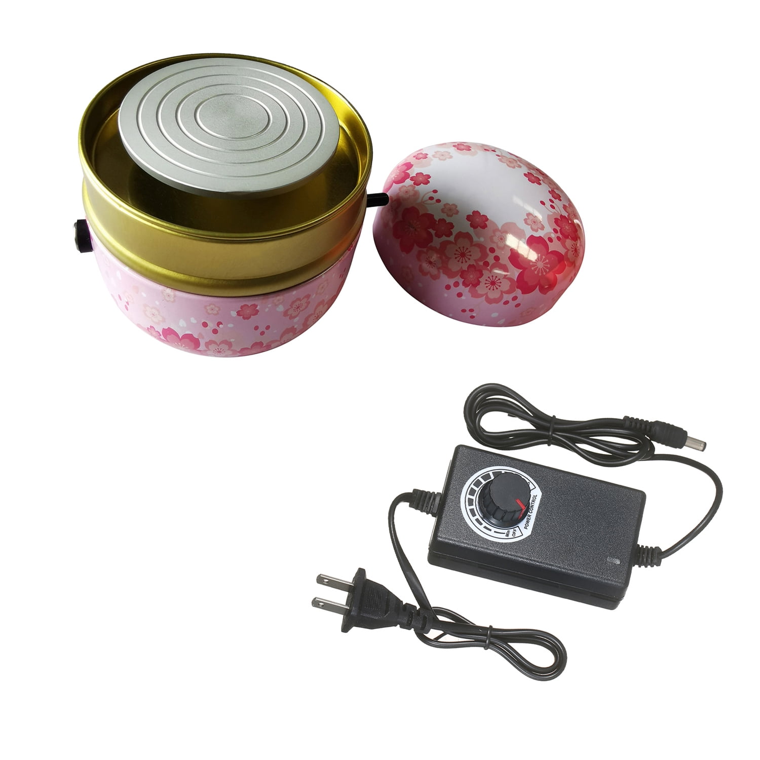 Docooler Mini Electric Pottery Wheel Portable Ceramic Machine with 6cm Turntable Clay Sculpting