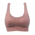 thumbnail image 2 of deportivo de mujer de Yoga de medio acolchado para ejercicio Fitness chaleco Gymwear Crop Top camisetas sin Rosa XL, 2 of 9