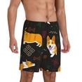 thumbnail image 2 of Kdxio Royal Corgi Print Mens Sleep Shorts Bottoms Soft Comfy Pajama Wear Pants with Drawstring Pockets, 2 of 7