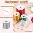thumbnail image 2 of Uxcell 1.5mm Metallic Elastic Cords, Tinsel Elastic Stretch String Cord Thread Braiding Rope for Craft Making Gift Wrapping Ornaments, Silver Tone, 109 Yards Each, 2 of 6