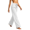 thumbnail image 5 of cocolona Womens Summer Casual Wide Leg Pants Elastic Waist Drawstring Straight Vacation Lounge Pants with Pockets, 5 of 5