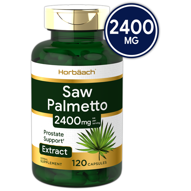 Saw Palmetto Extract 2400mg 120 Capsules Gluten Free Supplement