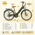thumbnail image 7 of Heybike Electric Bike for Adults, 500W City Cruiser Ebike with 36V 13AH Built-in Battery, 26" Step-thru Electric Commuter Bike for Woman, Front Suspension, 7-Speed Bicycles UL2849, 7 of 7