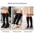 thumbnail image 6 of Diamond Star Women's Knee High Socks Trouser Socks, Stretchy Soft Thin Material (Black - 6 Pairs, Socks Size 9-11, Fit Women's Shoe Size 4-10.5), 6 of 6