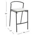 thumbnail image 3 of SAFAVIEH Knightley Counter Stool, White/Black, Set of 2 (18.5 in. W x 23.5 in. D x 34 in. H), 3 of 14