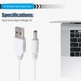 thumbnail image 3 of Cable de alimentación USB A a CC 3,5 mm 3,5 x 1,35 mm 5 V CC Cable de conector cilíndrico Hugtrwg  Para estrenar, 3 of 6