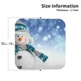 thumbnail image 3 of Balery 4 Pcs Christmas Snowman In The Snowleather Coasters Set, Drink Table Cup Coasters For Living Room Kitchen Coffee Decor, 3 of 9