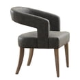 thumbnail image 6 of Hassch PL Upholstered Barrel Chair with Hollow Round Back and Wooden Legs, Comfy Accent Chair for Reading, Bedroom & Dining Room, Gray, 6 of 7
