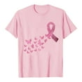 thumbnail image 4 of Yuanlong Womens T-Shirts Short Sleeved Ribbon Butterflies Print Tee Shirts Cancer Awareness Blessing Pullover Tops, 4 of 4