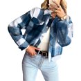 thumbnail image 3 of SAYOO Chaqueta a cuadros de otoño e invierno para mujeres SAYOO moda, 3 of 7