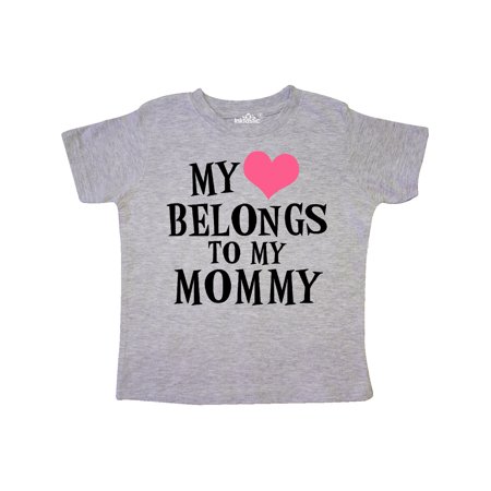 

Inktastic My Heart Belongs To My Mommy Gift Toddler Boy or Toddler Girl T-Shirt
