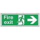 thumbnail image 1 of FIRE EXIT SIGN - GREEN - MEDIUM - RIGHT, 1 of 1