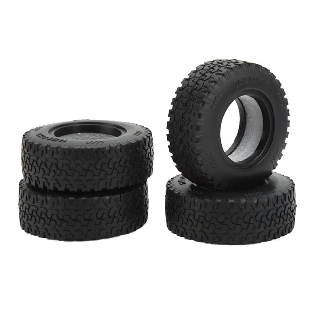 Pneus de Voiture RC, Pneus de Roue en Caoutchouc Souple Grip Noir de 1,55 Pouce pour Voiture Télécommandée