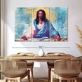 thumbnail image 3 of Elephant Stock Black Jesus I Wall Art - Horizontal Multi Panel Canvas - Living Room Wall Decor - Religion And Spirituality Multi Panel - Blue And Pink Decor - 65" x 42", 3 of 8