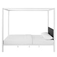 thumbnail image 4 of Modern Contemporary Urban Design Bedroom Queen Size Platform Bed Frame, Metal Steel, Multi Grey Gray, 4 of 5