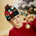 thumbnail image 4 of Beautynvta LED Christmas Hat, Light Up Unisex Pattern Knitted Beanie Holiday Hat with Pom Poms, Colorful Flashing Cap Winter Snow Hat for Holiday Xmas Christmas Party Supplies, 4 of 6