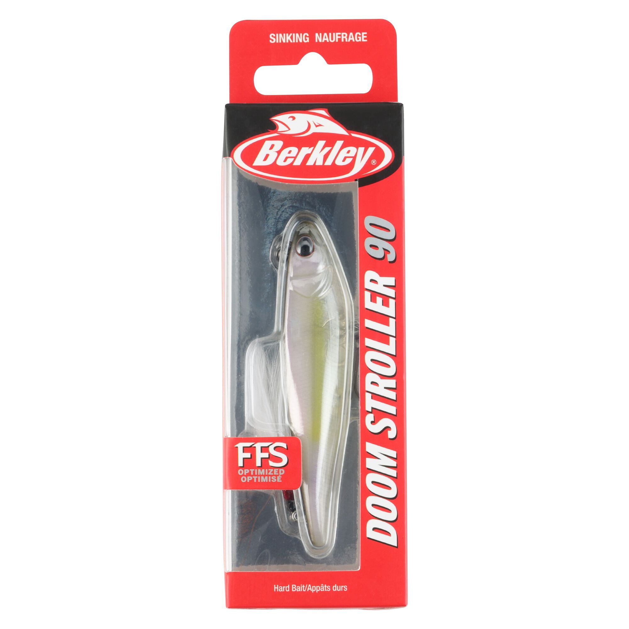 Berkley Doom Stroller Fishing Lure, 3.5 in, Stealth Shad (1-count)