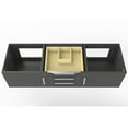thumbnail image 3 of Alpine 60" Black Wood Floating Vanity Base/Brushed Nickel Handles, 3 of 6