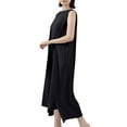thumbnail image 6 of Dresses For Women Summer Casual Sleeveless Crew Neck Flowy Maxi Tank Dresses Straight Sundresses for Women Trendy Black Free Size, 6 of 7