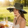 thumbnail image 6 of Outdoor Cooling Solar Fan Hat Breathable Mesh Neck Face Cover 800mAh 3 Speed Adjustable Sun Cap for Hiking Fishing Gardening by PALIFEUR, 6 of 7