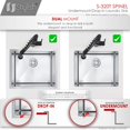 thumbnail image 4 of Stylish Dual Mount 22" Stainless Steel Single Bowl Laundry Sink with Strainer S-320T, 4 of 11