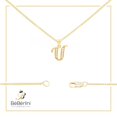 thumbnail image 6 of BEBERLINI Women Initial Letter U Pendant Necklace 14K Gold Filled Box Chain Jewelry 24", 6 of 8