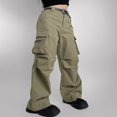 thumbnail image 4 of Women‘s Parachute Trousers in Solid Color  Loose Cargo Long Pants, 4 of 6