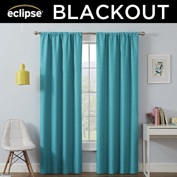 Eclipse Kendall Kids Thermaback Blackout 42 x 63 Curtain Panel in Turquoise