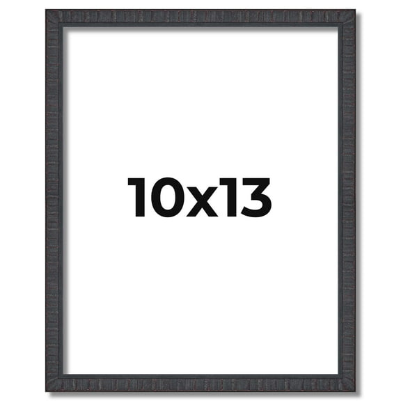 10x13 Rustic Brown Real Wood Picture Frame Width 0.75 inches | Interior Frame Depth 0.5 inches |