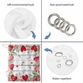 thumbnail image 3 of Valentines Love Heart Shower Curtain Set - Long 72" x 84" Washable Bathtub Curtain with 12 Hooks, Eucalyptus Red Love Heart Retro Waterproof Fabric Stall Shower Curtains for Bathroom/Bathtub Décor, 3 of 6