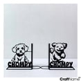 thumbnail image 2 of Craftnamesign Custom Bichon Frise Dog Metal Bookend, Cute Dog Book Stoppers for Library, Office, 2 of 3