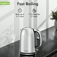 thumbnail image 4 of LONGDEEM Electric Kettle, 1.7L Stainless Steel, 1500W, Auto Shutoff, Boil-Dry Protection, Silver, New, 4 of 7