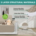 thumbnail image 4 of Sanmadrola Reversible Sofa Cover Machine Washable Couch Cover Water Resistant Slipcover Non Slip Furniture Protector for Dogs, Children, Pets, Chair Size, Khaki, 4 of 9