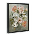 thumbnail image 3 of Stupell Industries Peachy Flowers on Grey Black Framed Floater Canvas Wall Art design by Annie Quigley, 21 x 17, 3 of 9