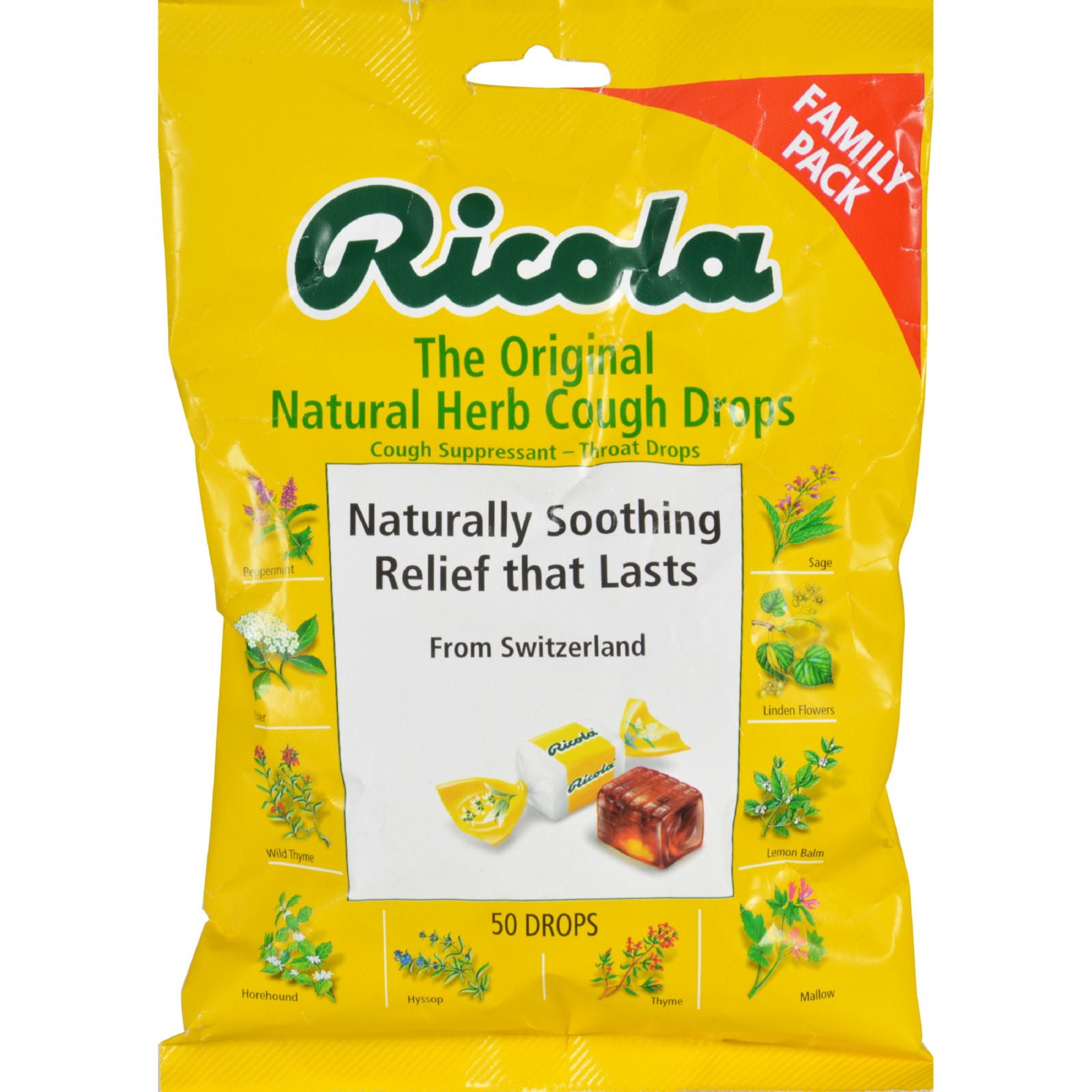 Ricola Cough Drops Original Herb 50 Pack