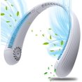 thumbnail image 1 of Ventilador de cuello portátil sin aspas recargable 2200mah 3 velocidades enfriador de aire de cuello súper silencioso trabajo portátil Personal viento USB, 1 of 5