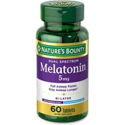 Nature's Bounty Dual Spectrum Melatonin Sleep Faster & Longer 5 Mg, 60 Ct