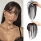 thumbnail image 1 of Zhuge Flequillo con clip para mujer, flequillo con clip para mujer, 100 % cabello humano, flequillo fino,postizos para mujer, flequillo curvo para uso diario en fiestas, color negro y marrón, 1 of 3