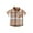 Khaki, variant on THDHVS Boys Shirts Kids Button Up Short Sleeve Plaid Tops with Pocket Spring Summer Casual Lapel Fashion Shirt