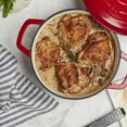 thumbnail image 3 of Smith & Clark 5-Quart Enameled Cast Iron Dutch Oven Round Pot with Lid, Red, 3 of 4