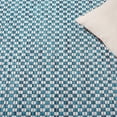 thumbnail image 5 of SAFAVIEH Courtyard Blair Checkered Indoor/Outdoor Runner Rug, Turquoise/Light Grey, 2'3" x 6'7", 5 of 11