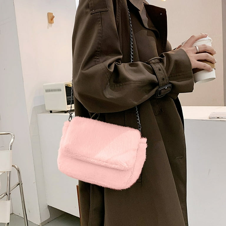 Crossbody bag Plush girls wallets Handbag for kids Teenagers Fluffy purse Walmart
