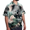 thumbnail image 2 of Koala Men's Casual Hawaiian Shirt Printed Button Down Short Sleeve Summer Beach Shirts Unisex, 2 of 6