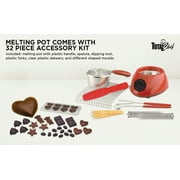Total Chef Chocolatiere Electric Chocolate Fondue / Melting Pot and Candy Making Kit, 8.8 oz (250 g) Capacity, with 32-Piece Accessory Kit for Candy-Making, Dessert, Special Occasion