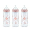 NUK Woodlands Baby Bottle with Perfect Fit Nipple, 10 oz, 3-Pack, Medium Flow (Girl)