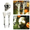 thumbnail image 1 of SXcggal Halloween Decorations Luminous Skeleton Hand Ground Stake For Outdoor Garden Yard Party Scary Display Glowing Prop Practical Basic Card Slot For Garden, 1 of 8